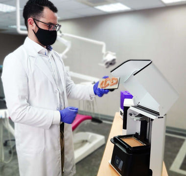 Complete Ackuretta dental 3D printing workflow with model prints on SOL