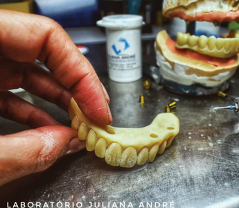 Lab owner Juliana Andre in her dental laboratory in Portugal