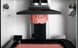 Dental 3D Printers and Accuracy image shows a 3D printed denture base on SOL 